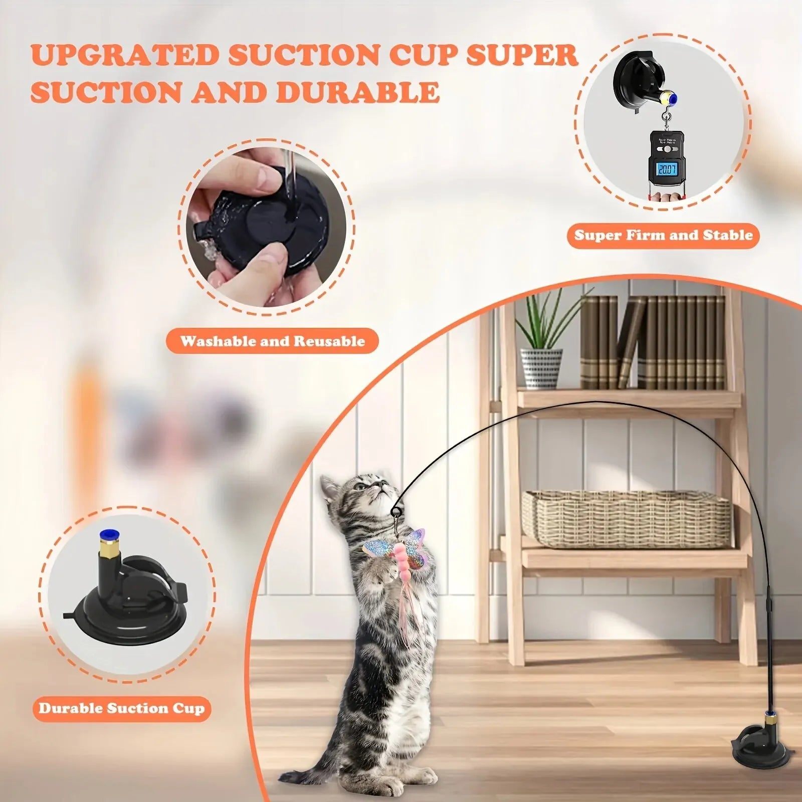 Interactive Cat Teaser Wand – Feather & Bell