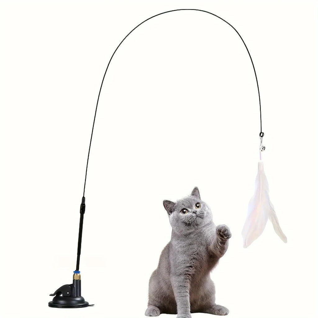 Interactive Cat Teaser Wand – Feather & Bell