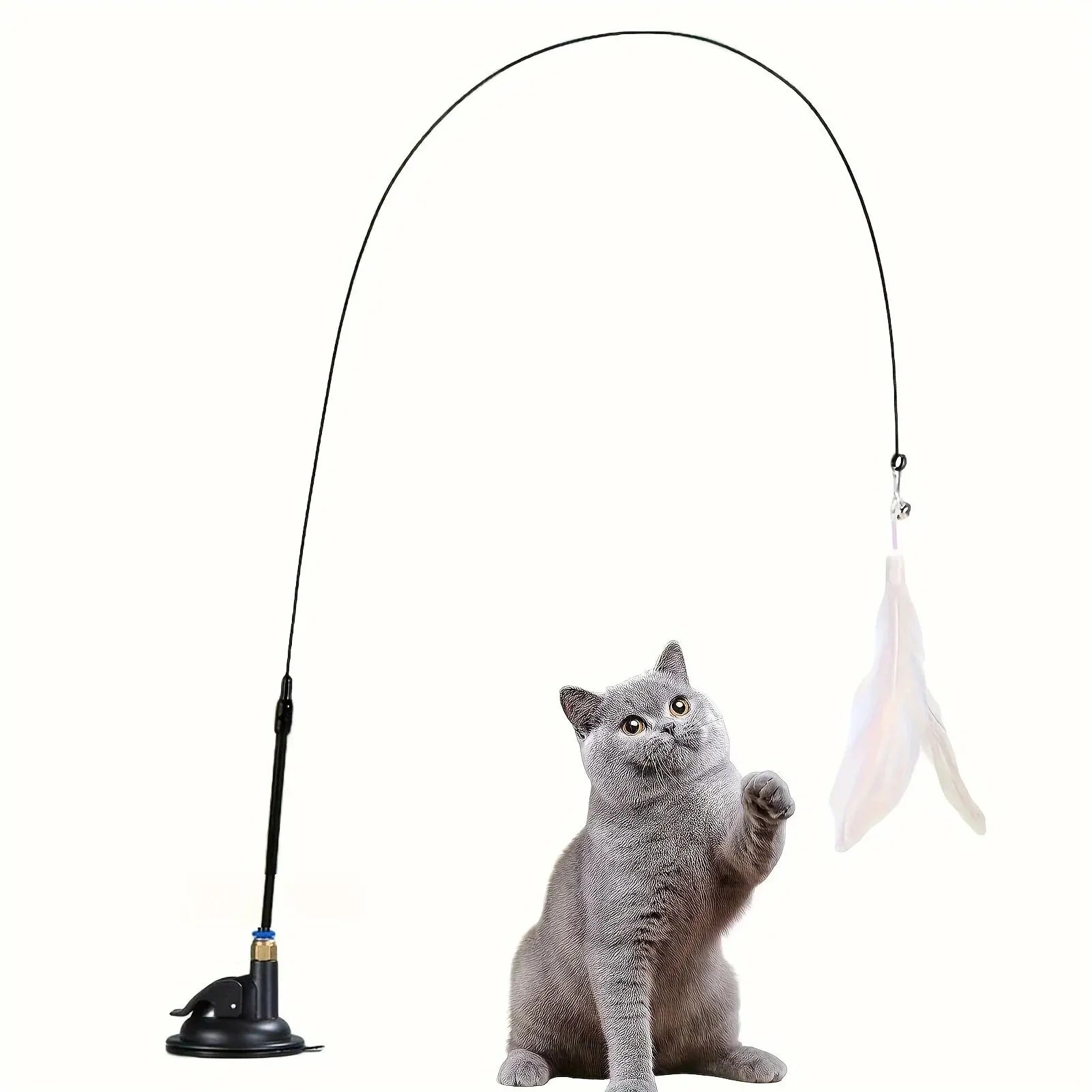 Interactive Cat Teaser Wand – Feather & Bell
