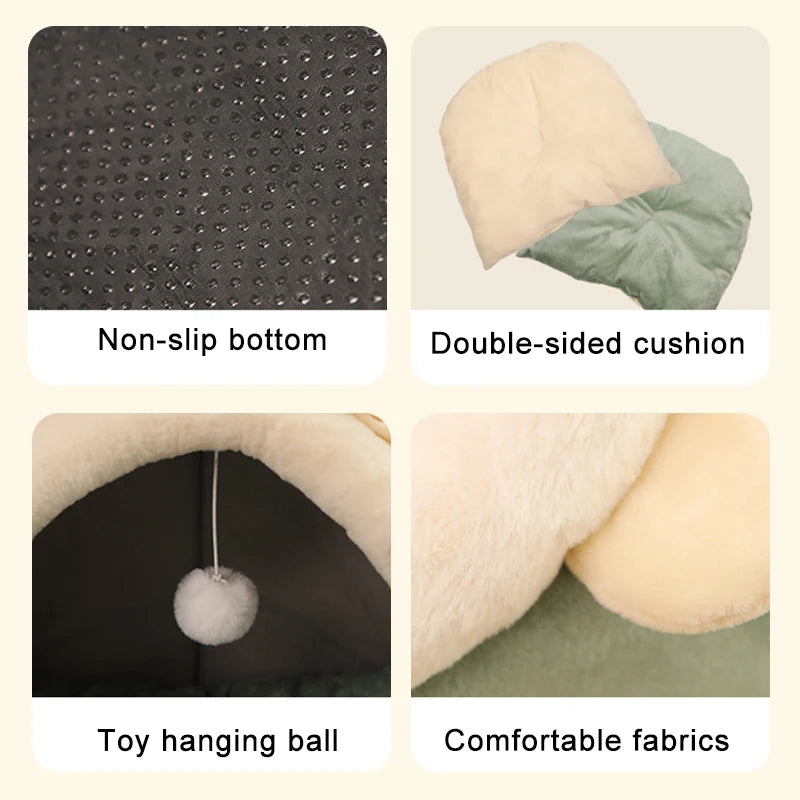 Cozy Cave Pet Bed – Foldable & Washable