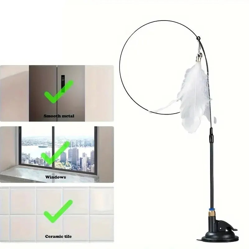 Interactive Cat Teaser Wand – Feather & Bell